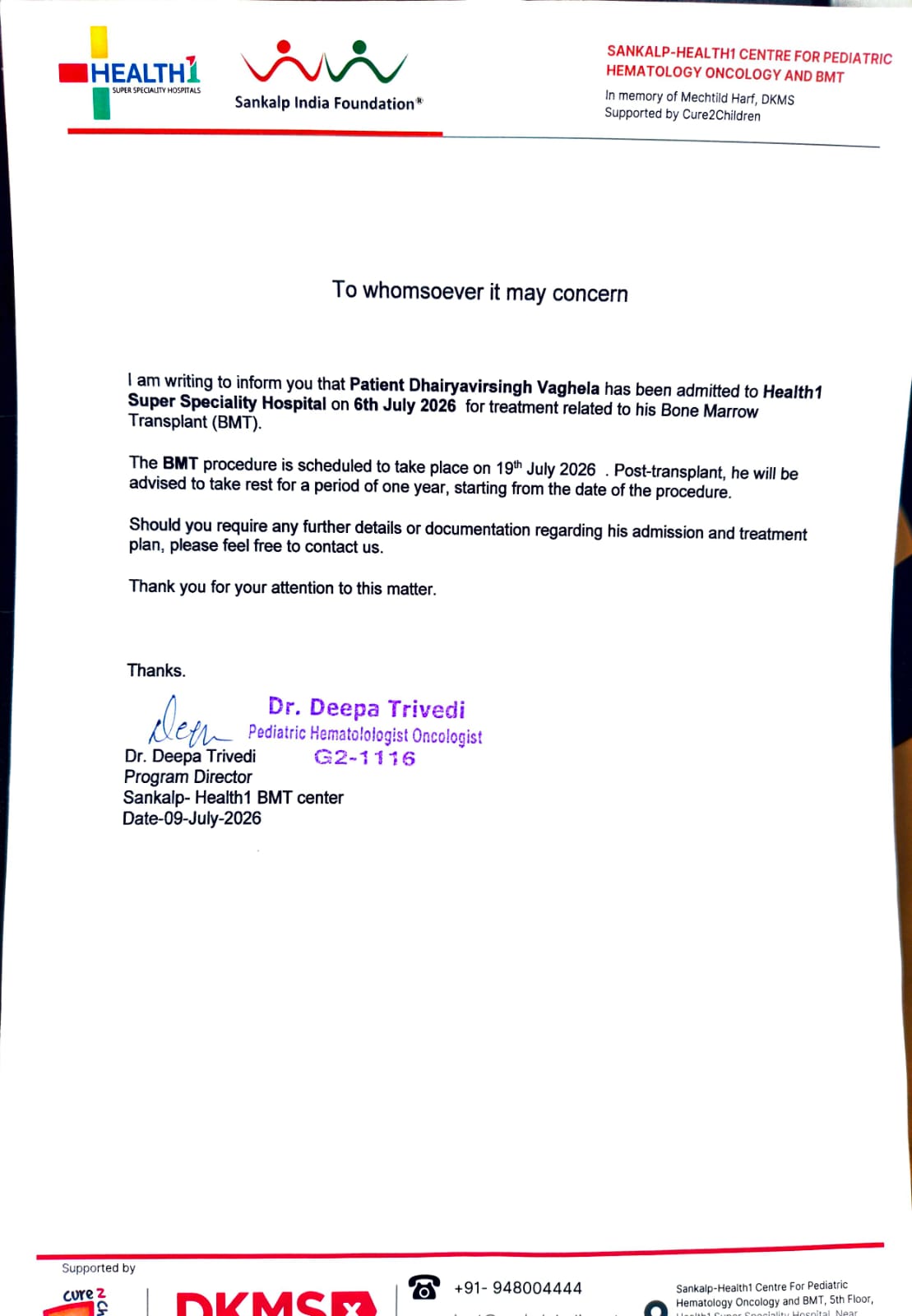 Medical Report 1