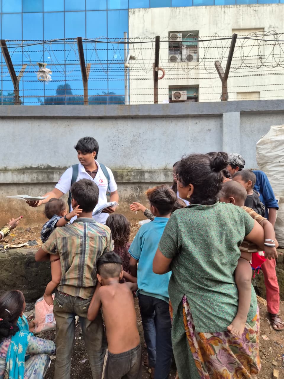 Distributing Warm Clothes to Families
